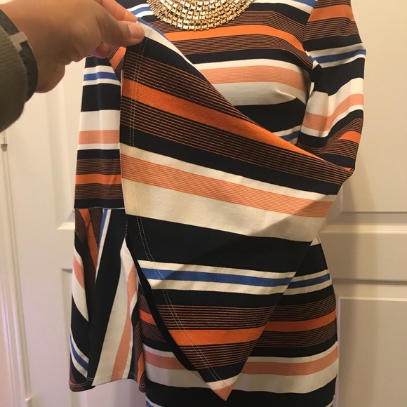 Sugarlips Striped Bell Sleeve Sheath Dress - Picture 5 of 6